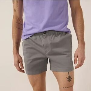 NWT Chubbies Men's The Silver Linings Original Stretch Twill Shorts in Gray